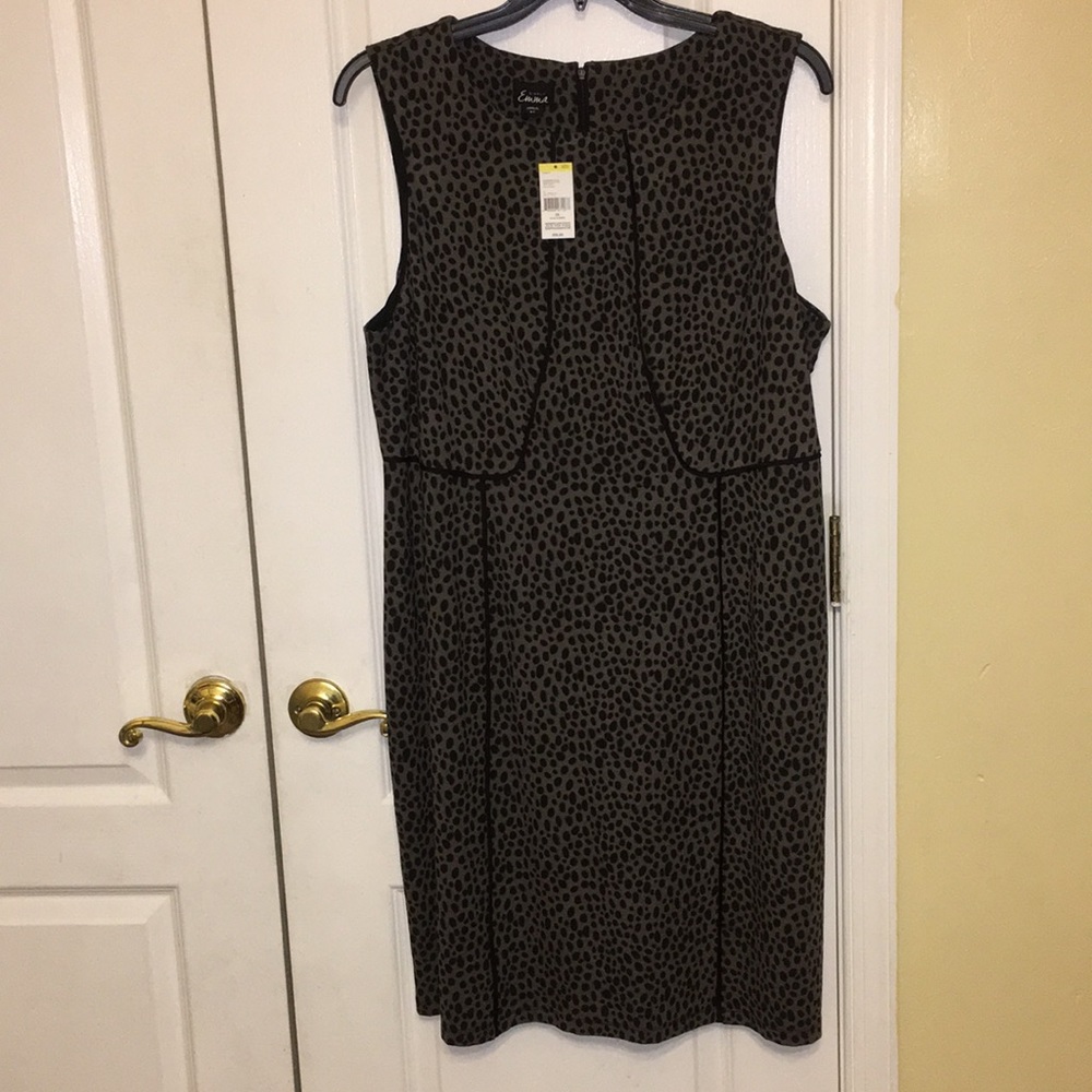Simply Emma plus Seam bodycon piping animal print